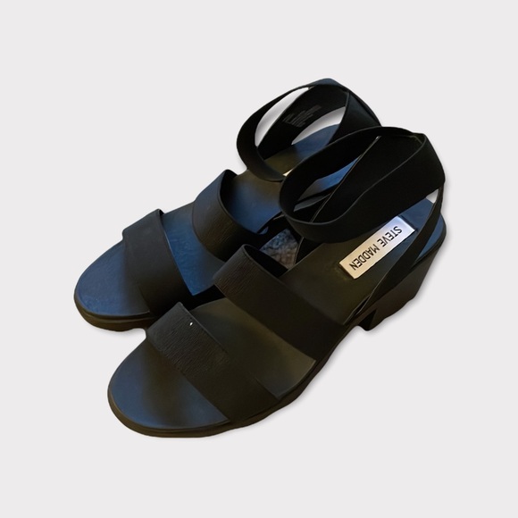 Steve Madden Shoes - Steve Madden Chunky Heel - Stretchy Band Sandals Size 9